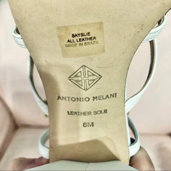 ANTONIO MELANI 3” white heeled sandals - Picture 3 of 6